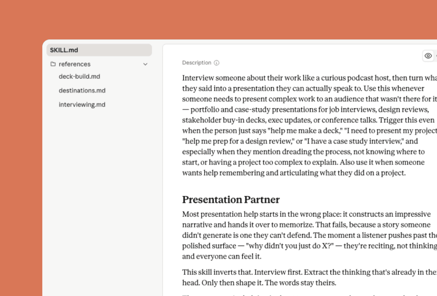 Presentation partner