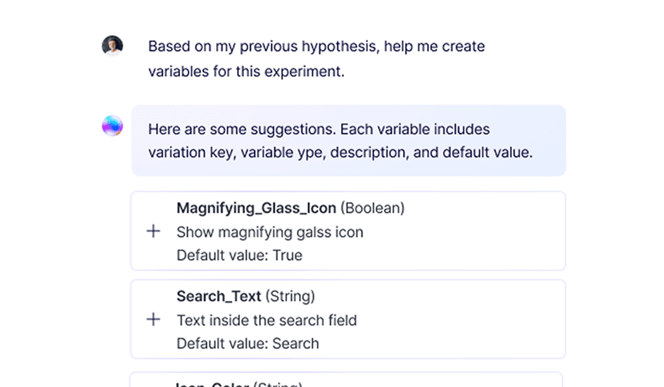 Variable suggestions